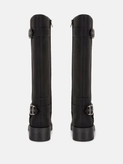 Bottes|Primark Bottes De Motard à Bout Carré Noir