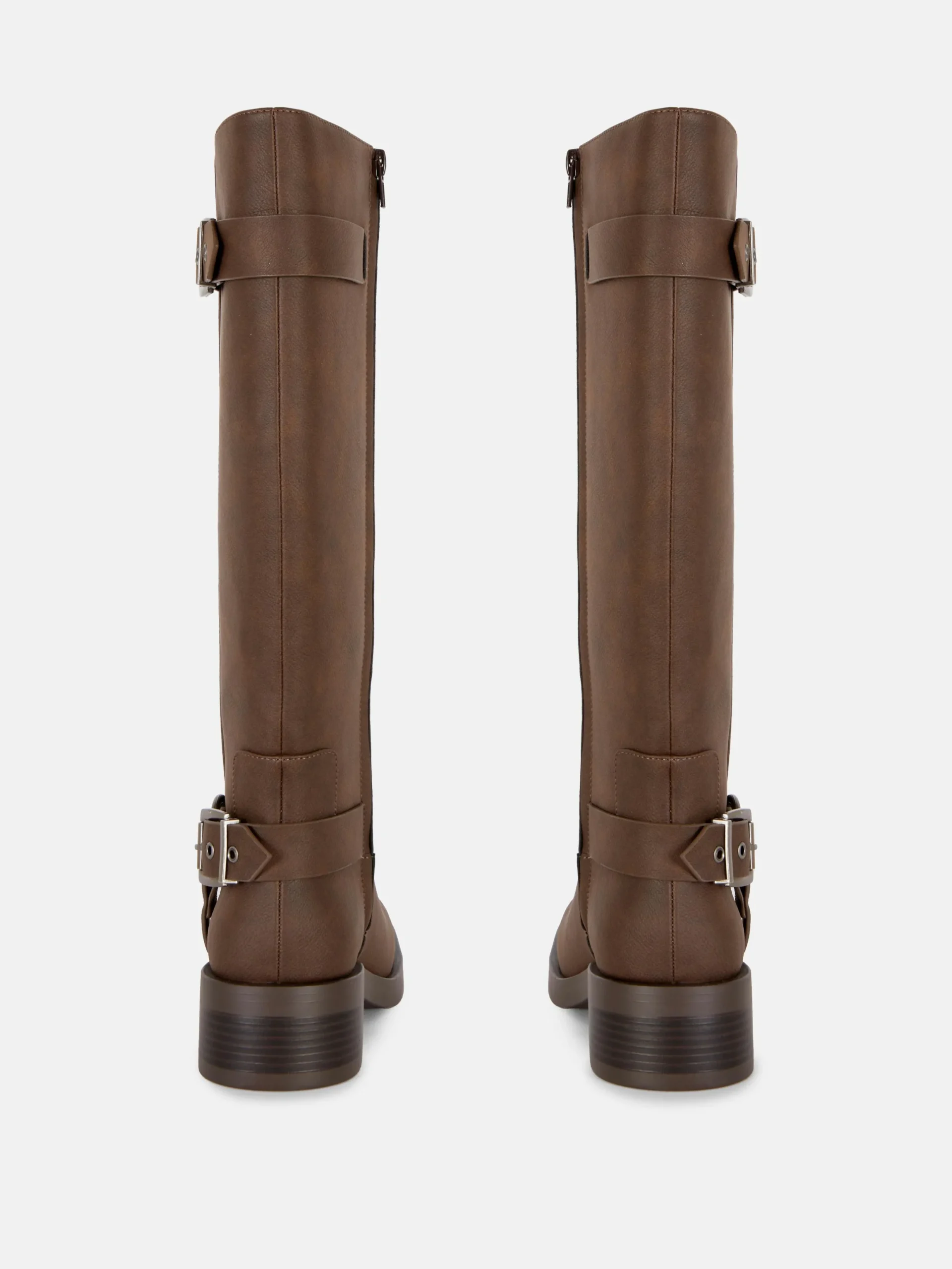 Bottes|Primark Bottes De Motard à Bout Carré Chocolat