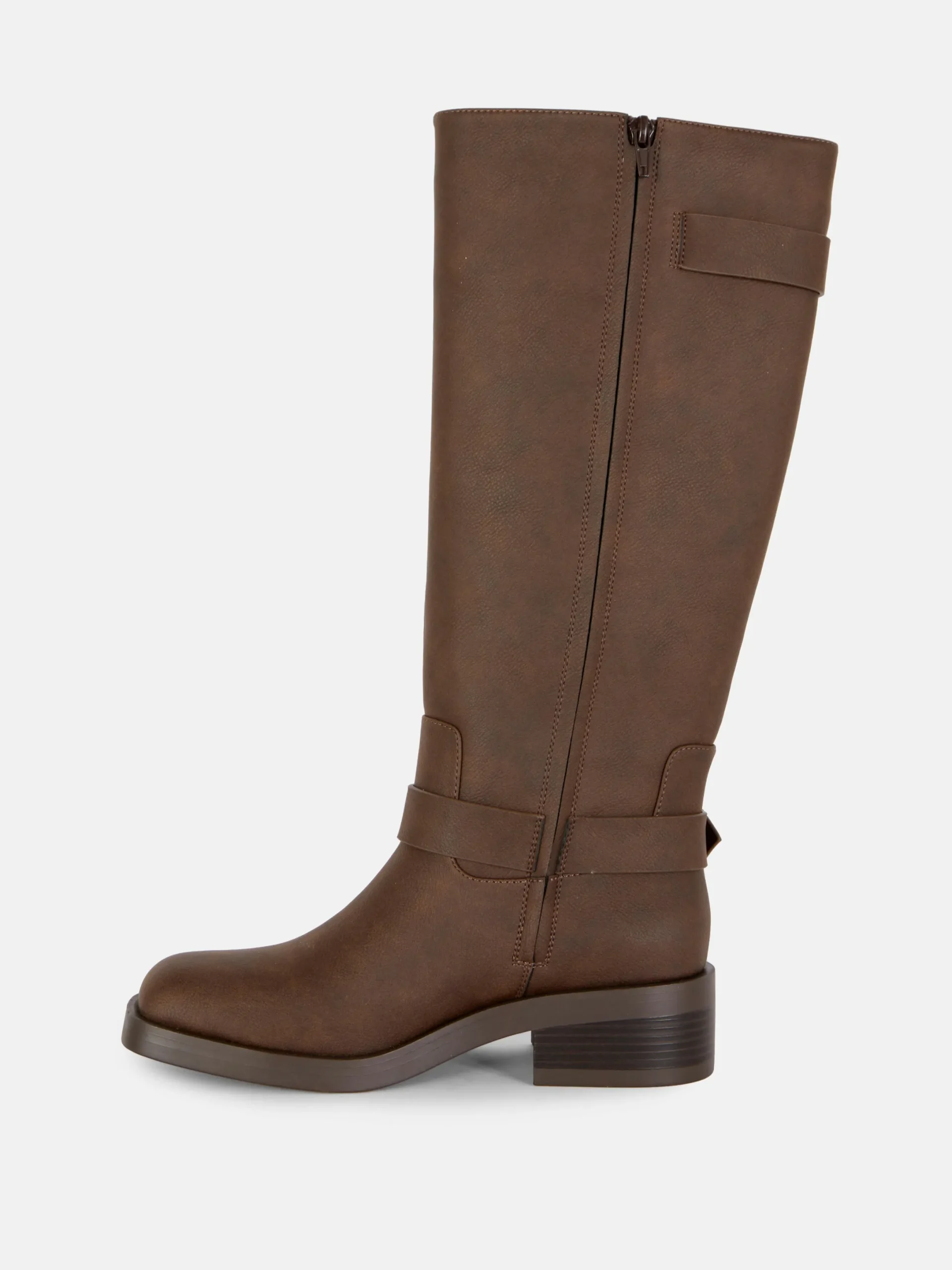 Bottes|Primark Bottes De Motard à Bout Carré Chocolat