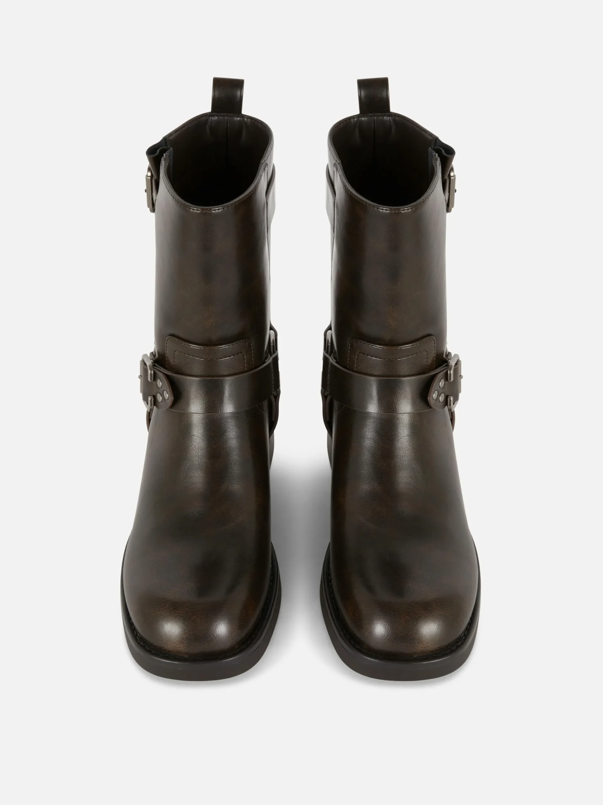 Bottes|Primark Bottes De Motard En Simili Cuir Marron