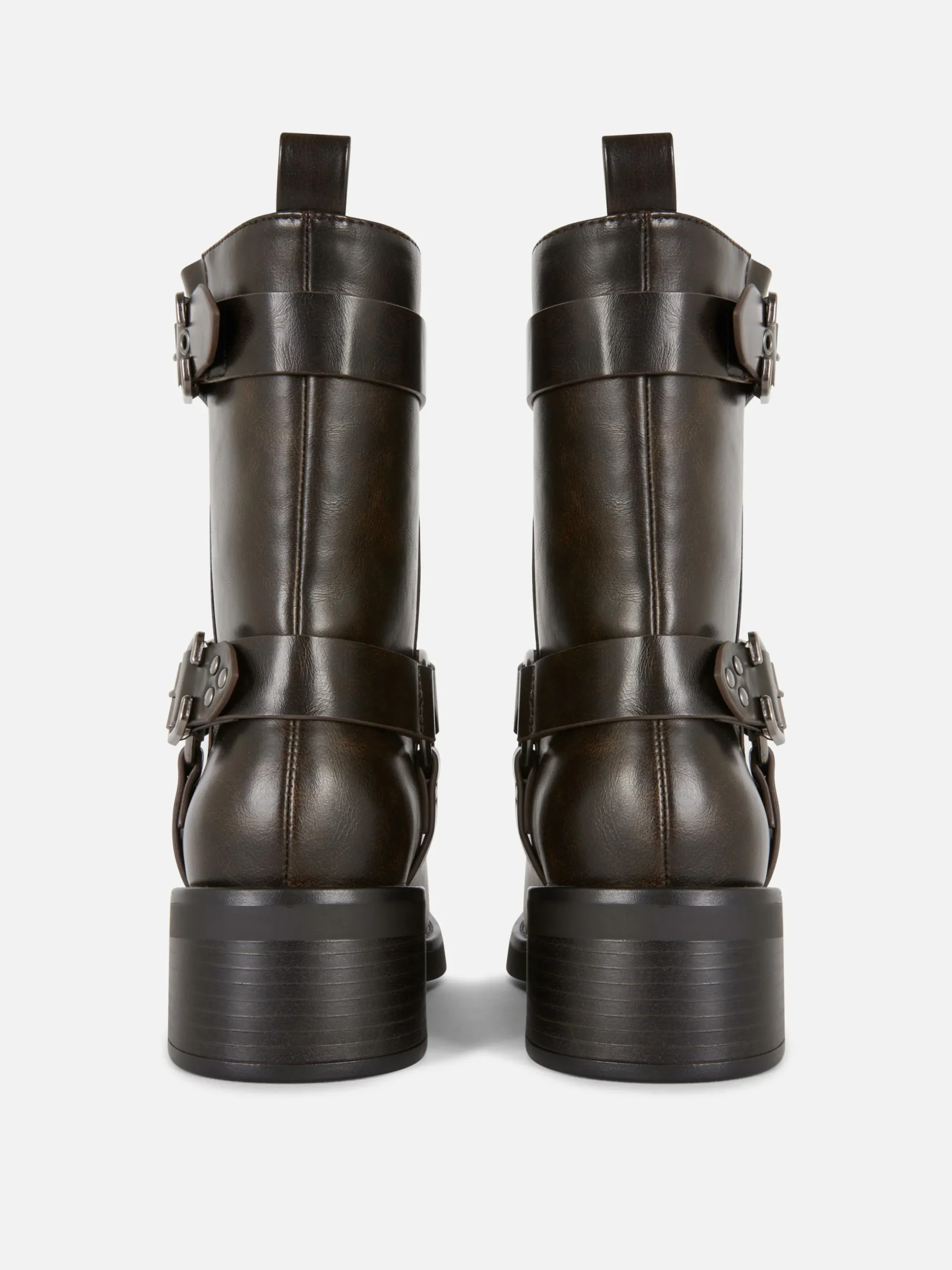 Bottes|Primark Bottes De Motard En Simili Cuir Marron