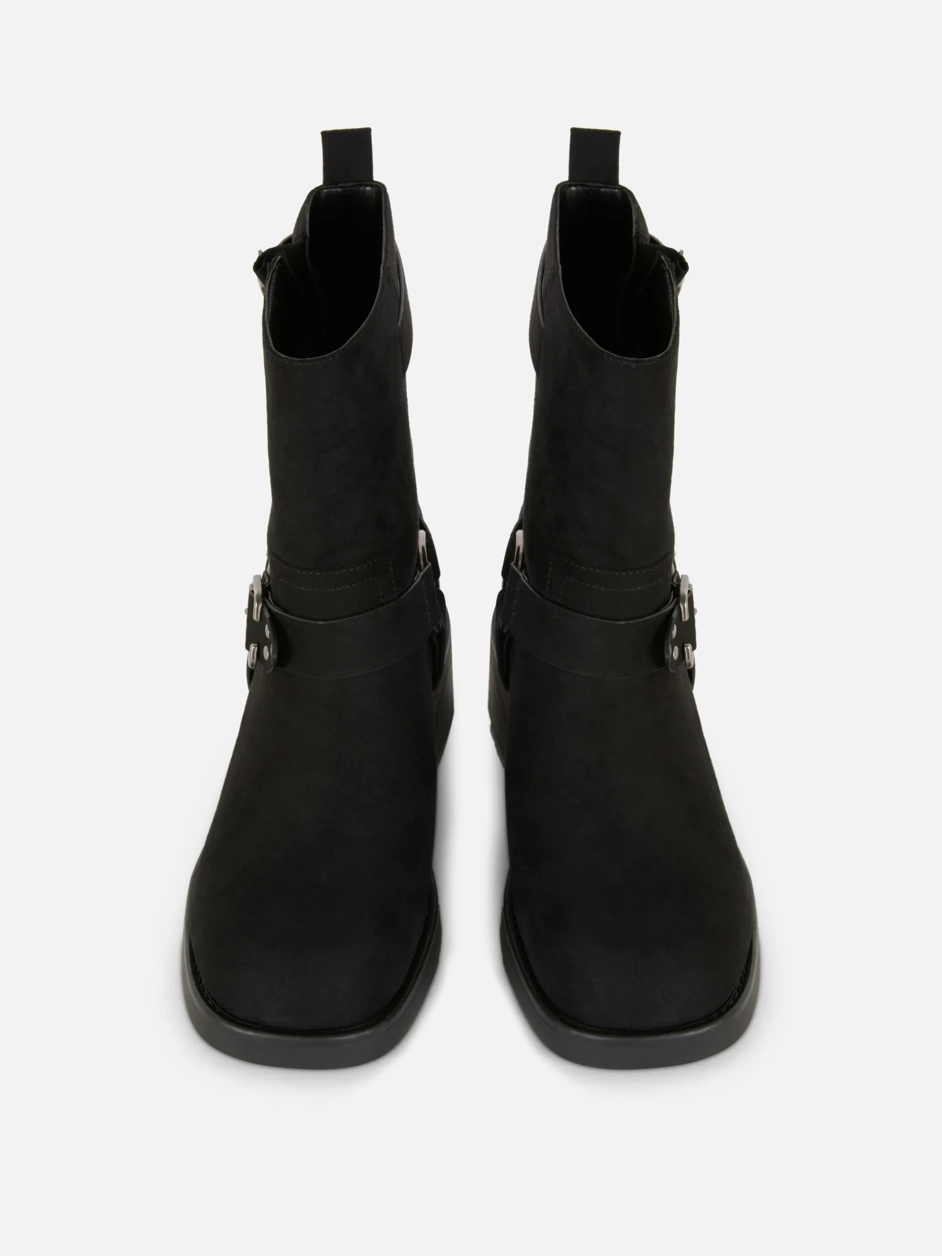 Bottes|Primark Bottes De Motard En Suédine Noir