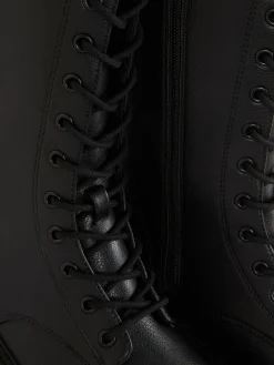 Bottes|Primark Bottes De Motard épaisses à Lacets Noir