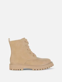 Bottes Et Bottes En Caoutchouc|Primark Bottes En Suédine à Lacets Sable