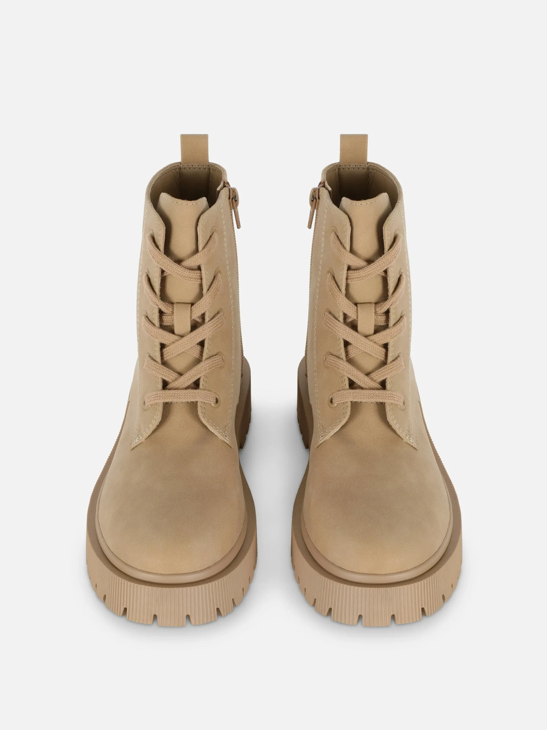 Bottes Et Bottes En Caoutchouc|Primark Bottes En Suédine à Lacets Sable
