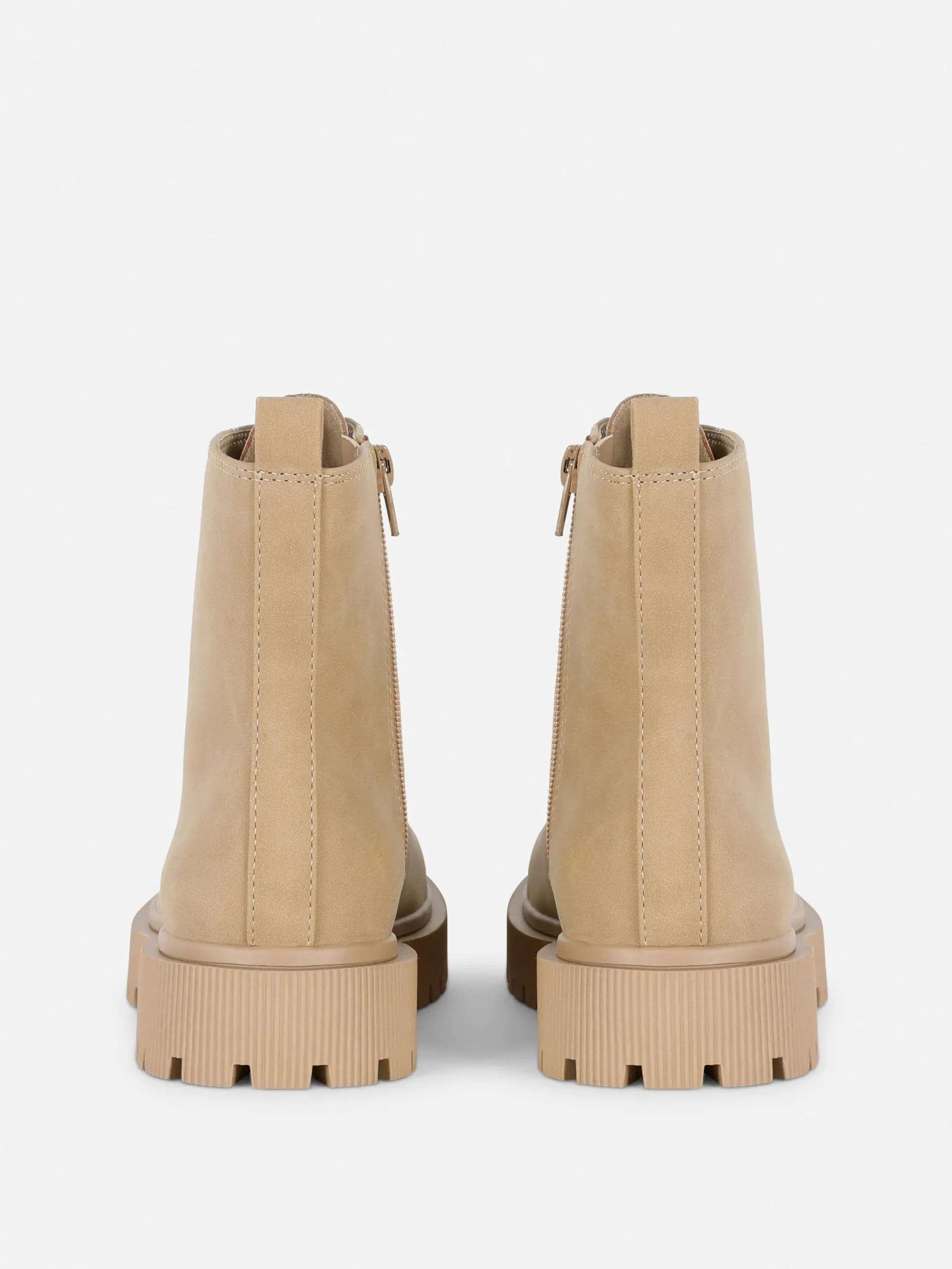 Bottes Et Bottes En Caoutchouc|Primark Bottes En Suédine à Lacets Sable
