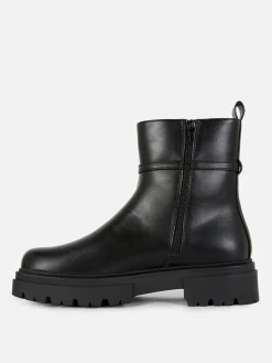 Bottes|Primark Bottines à Boucle Noir