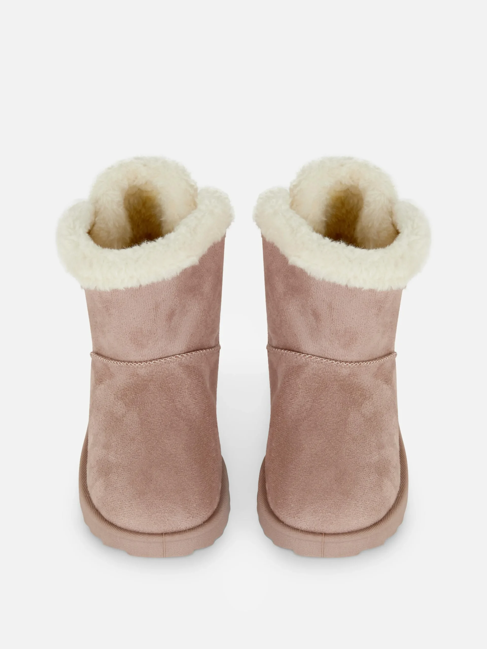 Bottes Et Bottes En Caoutchouc|Primark Bottines à Doublure Duveteuse Et Nœud Au Dos Rose