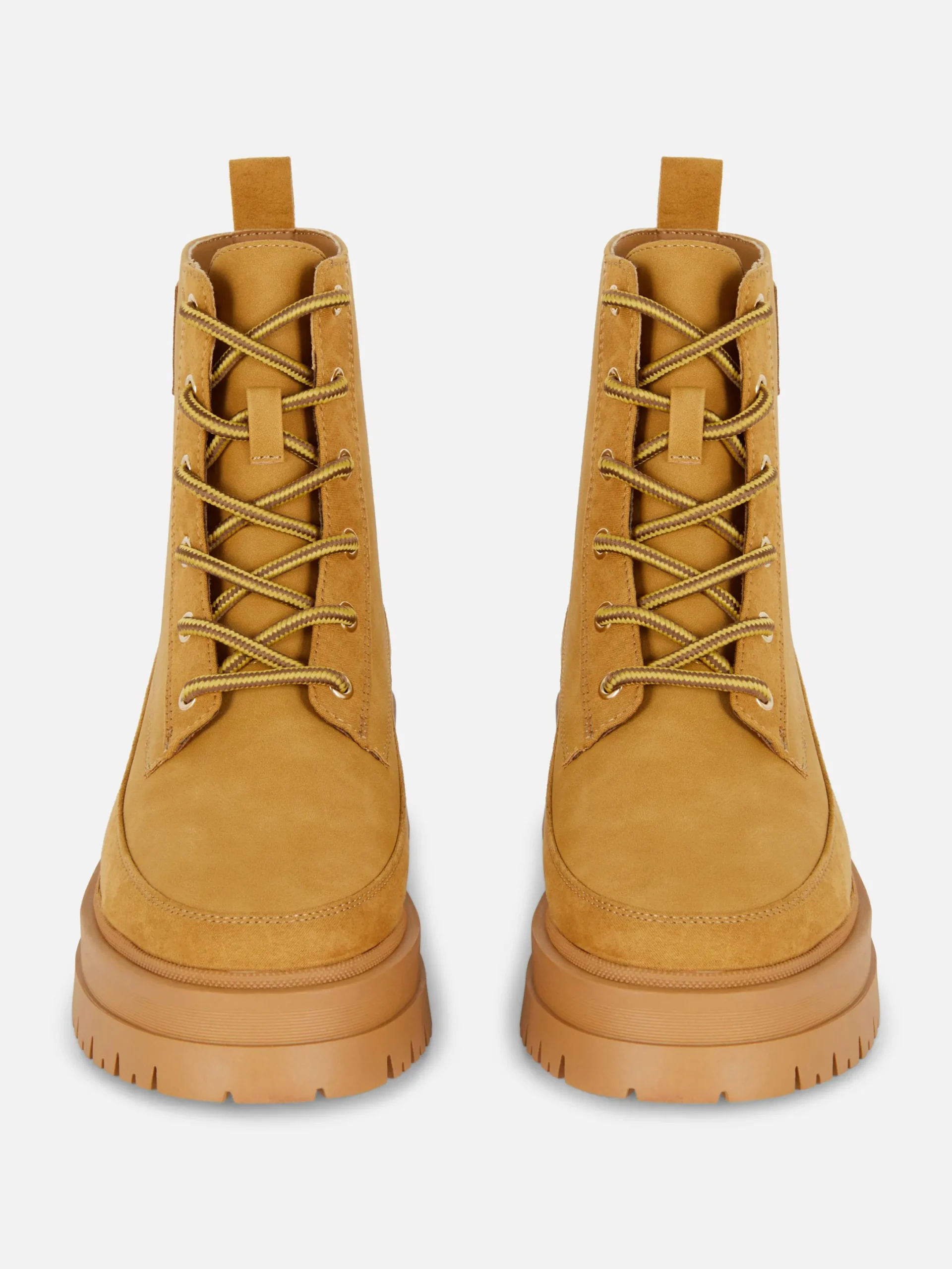 Bottes|Primark Bottines à Lacets Et Semelle En Gomme Beige