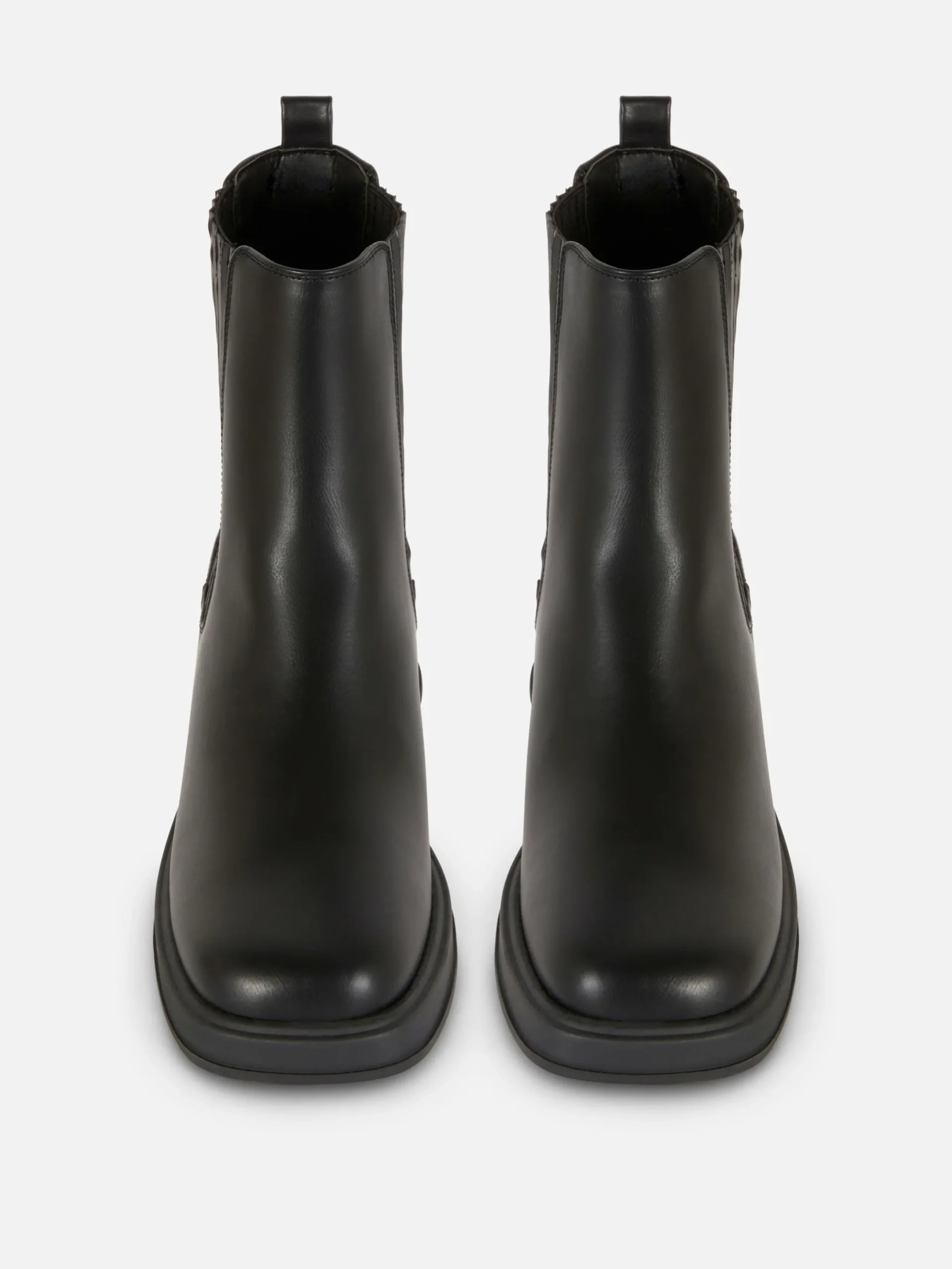 Bottes|Primark Bottines Chelsea à Talon Bloc Noir