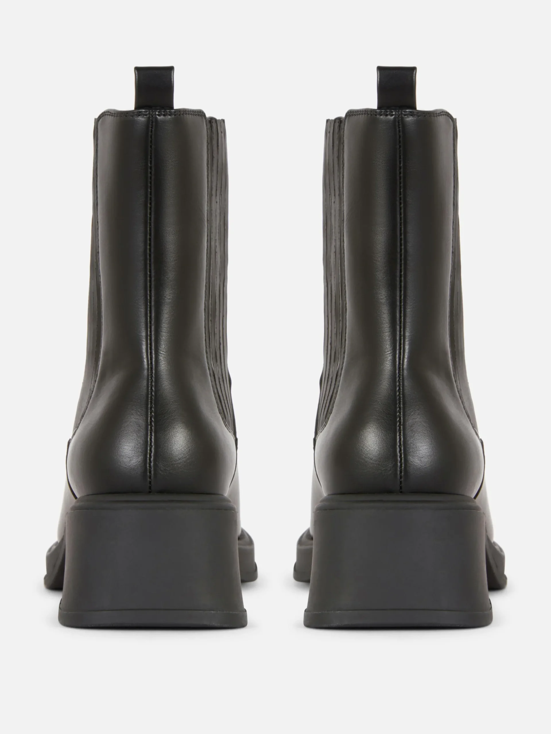 Bottes|Primark Bottines Chelsea à Talon Bloc Noir