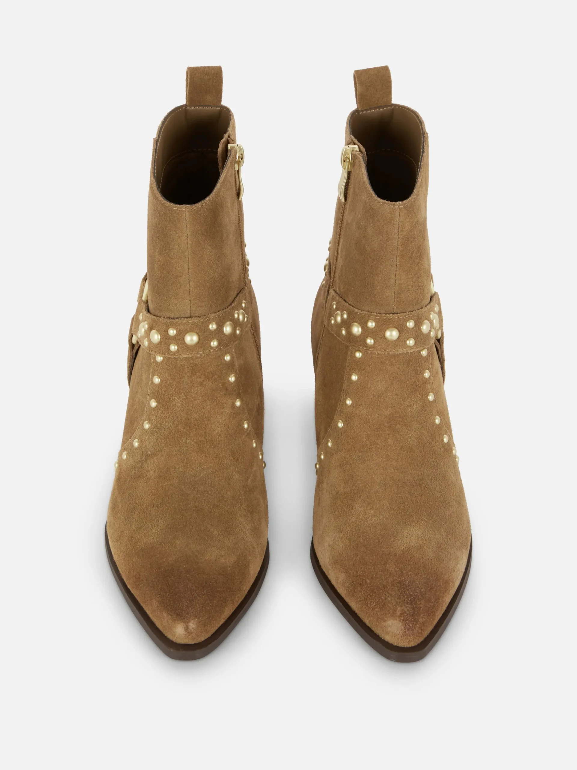 Bottes|Primark Bottines Cloutées En Suédine Rita Ora Beige