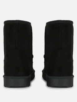 Bottes|Primark Bottines En Daim Synthétique Noir