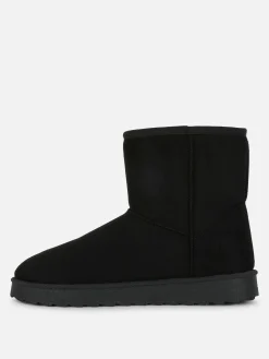 Bottes|Primark Bottines En Daim Synthétique Noir