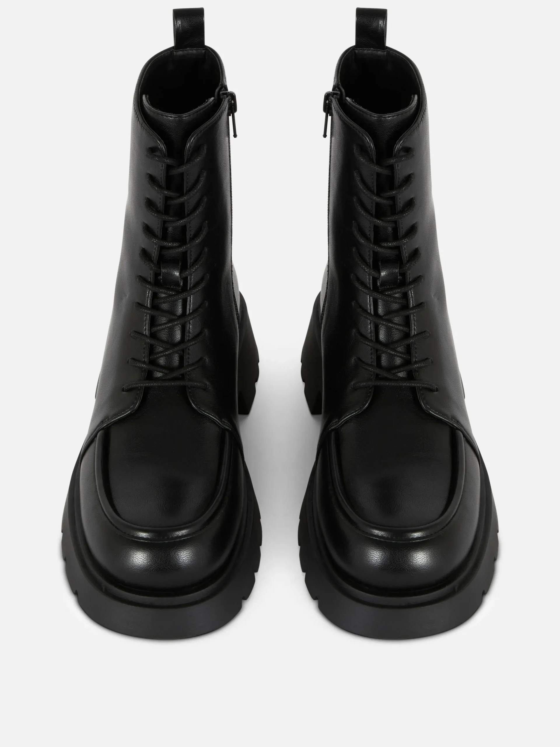 Bottes|Primark Bottines Lacées Avec Empiècement Sur L'embout Noir