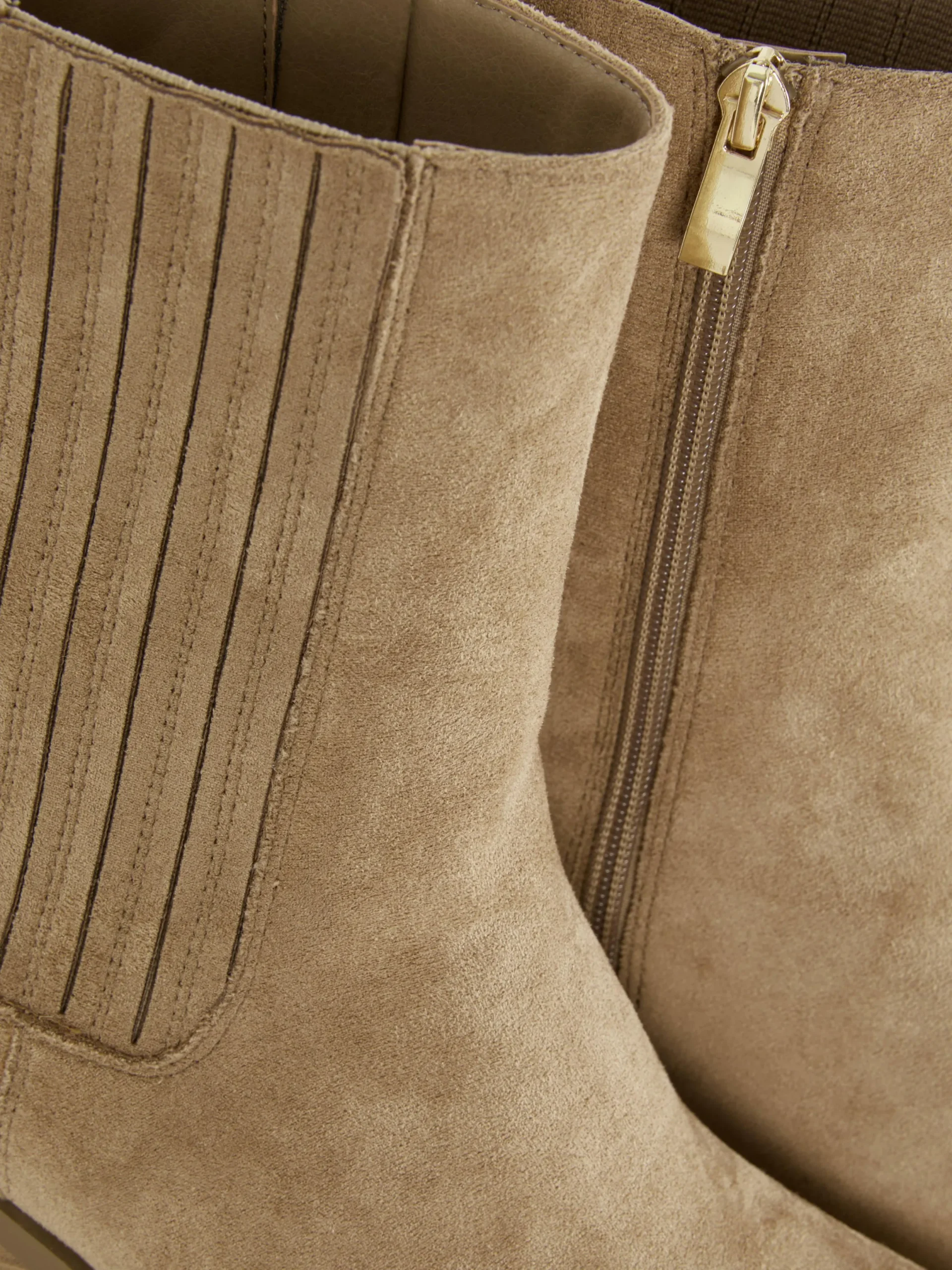 Bottes|Denim|Primark Bottines Western à Talons Bas Taupe