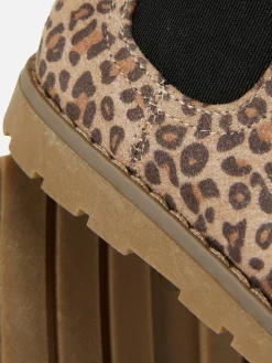 Bottes Et Bottes En Caoutchouc|Primark Bottines Zippées à Motif Léopard Fauve