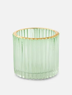 Parfums D'Ambiance|Primark Bougeoir Cannelé Pour Bougie Chauffe-plat Vert
