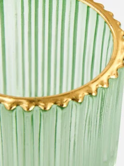 Parfums D'Ambiance|Primark Bougeoir Cannelé Pour Bougie Chauffe-plat Vert