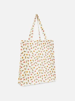 Accessoires Voyages|Primark Cabas à Fleurs Blanc