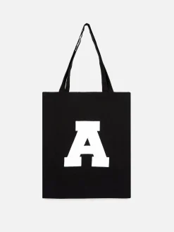 Accessoires Voyages|Primark Cabas En Toile à Initiale Noir