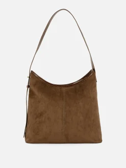 Sacs Et Porte-Monnaie|Primark Cabas Large En Suédine Chocolat