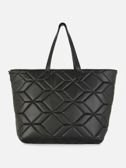 Sacs Et Porte-Monnaie|Primark Cabas Matelassé En Simili Cuir Noir