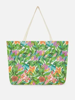 Accessoires Voyages|Primark Cabas Oversize à Fleurs Vert