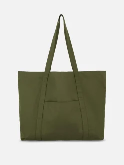 Sacs Et Porte-Monnaie|Primark Cabas Oversize En Toile Kaki