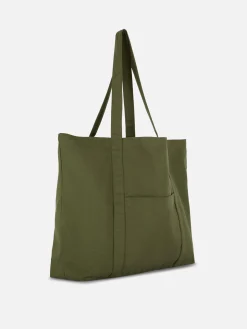 Sacs Et Porte-Monnaie|Primark Cabas Oversize En Toile Kaki