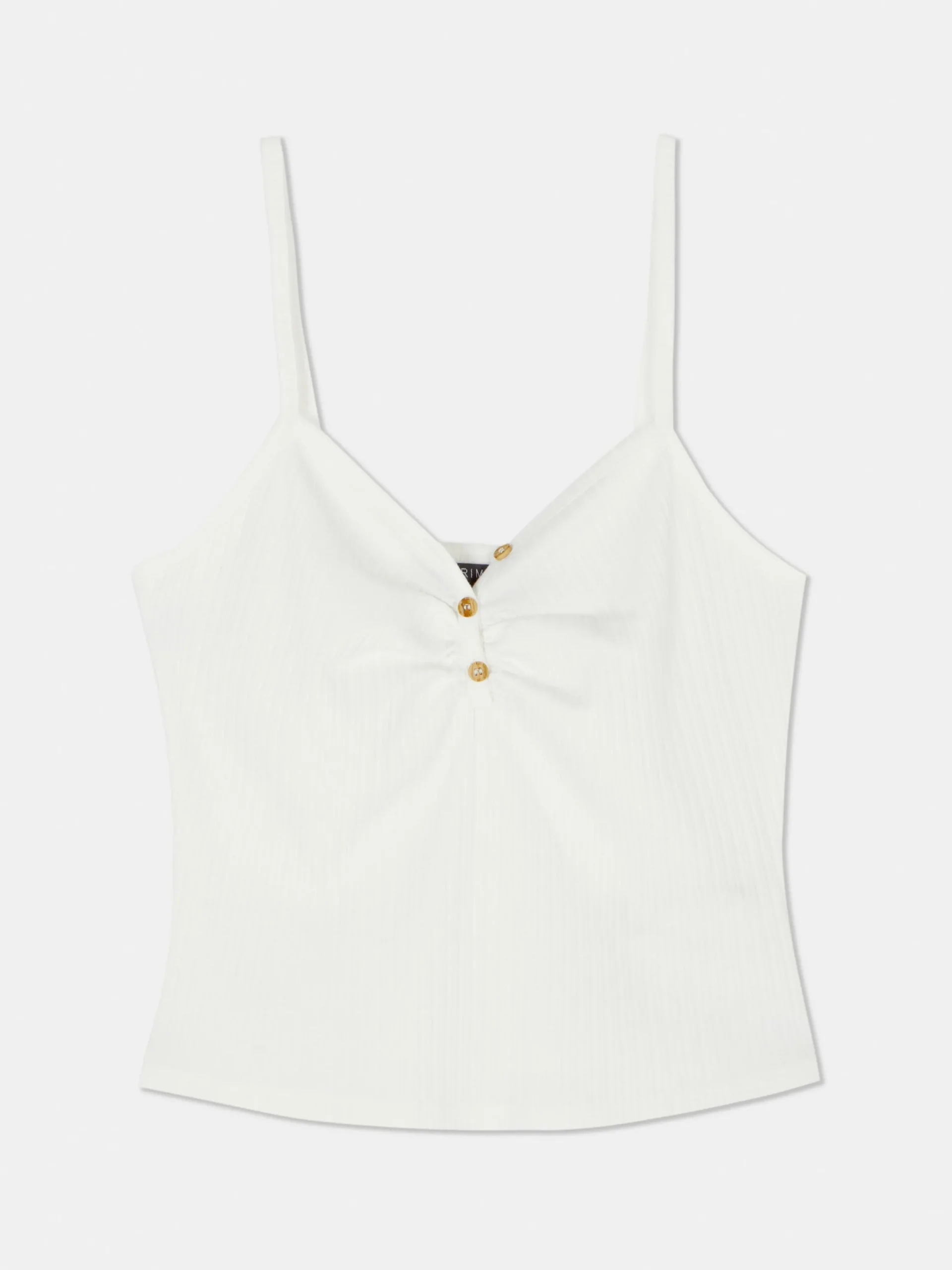 Hauts Et T-Shirts|Primark Caraco à Encolure Boutonnée Ivoire