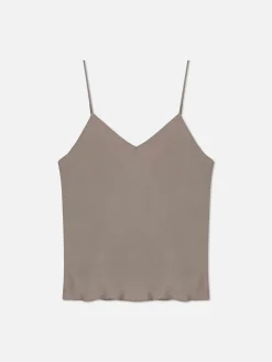 Hauts De Pyjama|Primark Caraco De Pyjama Court En Satin à Col En V Gris
