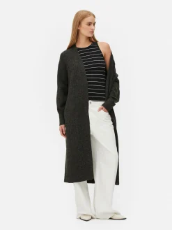 Pulls Et Gilets|Primark Cardigan Long Côtelé Anthracite