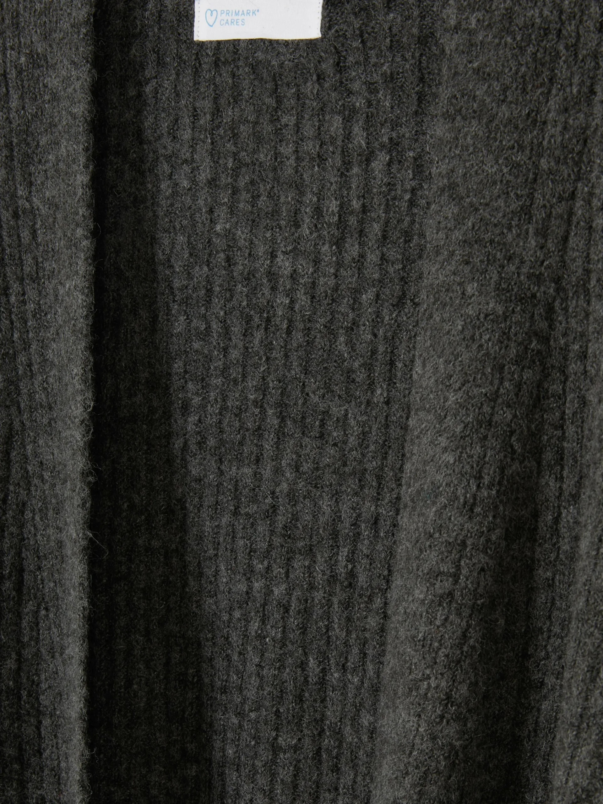 Pulls Et Gilets|Primark Cardigan Long Côtelé Anthracite