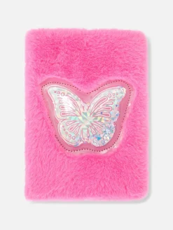 Carnets|Primark Carnet En Fausse Fourrure à Motif Papillon Fuchsia