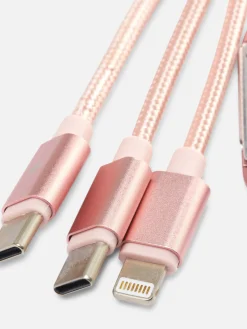 Chargeurs|Primark Câble De Chargeur 2-en-1 Rose