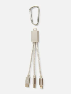 Chargeurs|Primark Câble De Chargeur 2-en-1 Argent