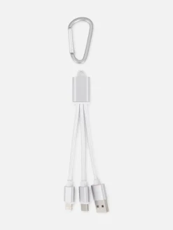 Chargeurs|Primark Câble De Chargeur 2-en-1 Argent