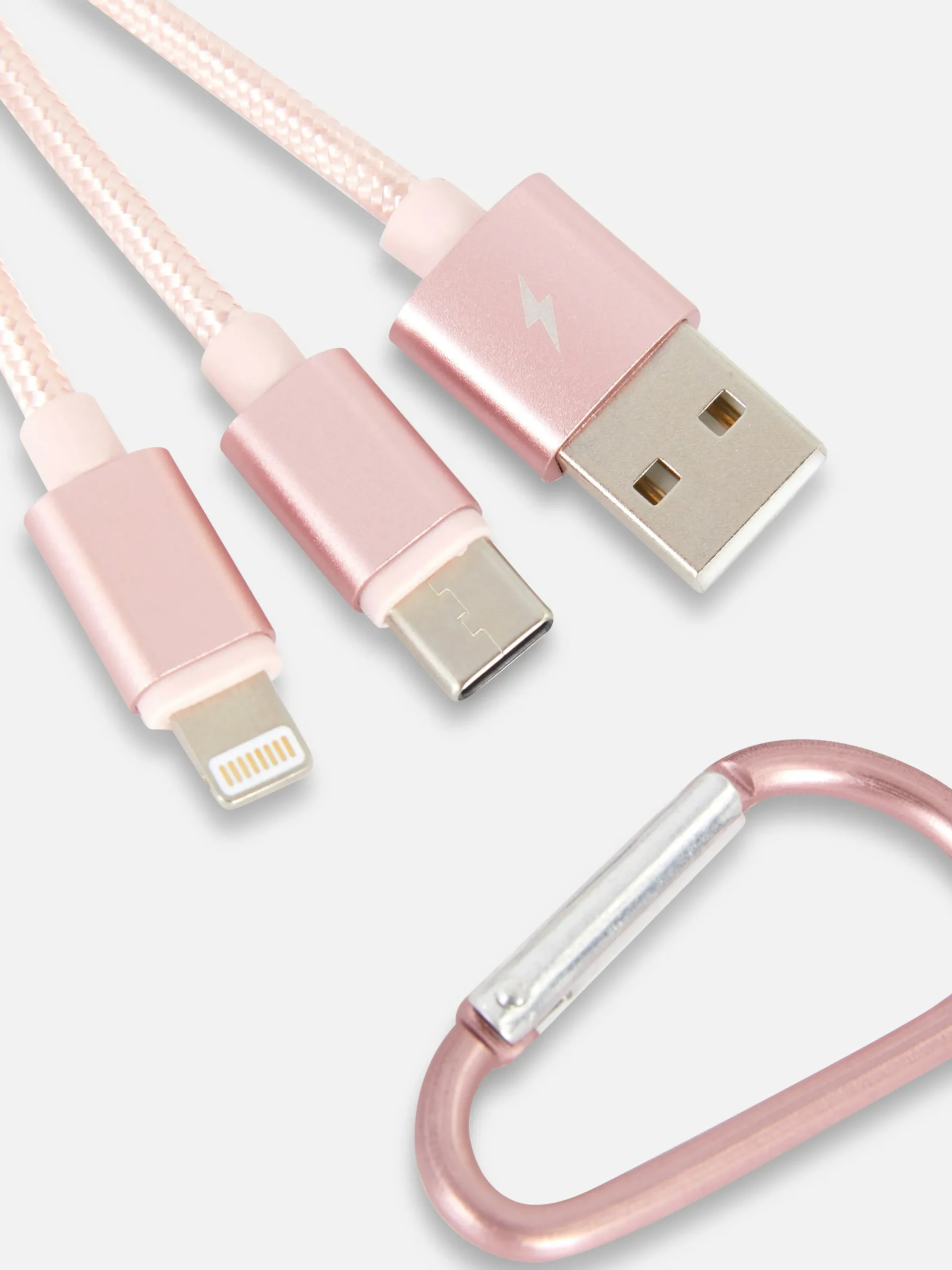 Chargeurs|Primark Câble De Chargeur 2-en-1 Rose