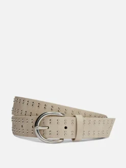 Ceintures|Primark Ceinture à Boucle Cloutée Écru
