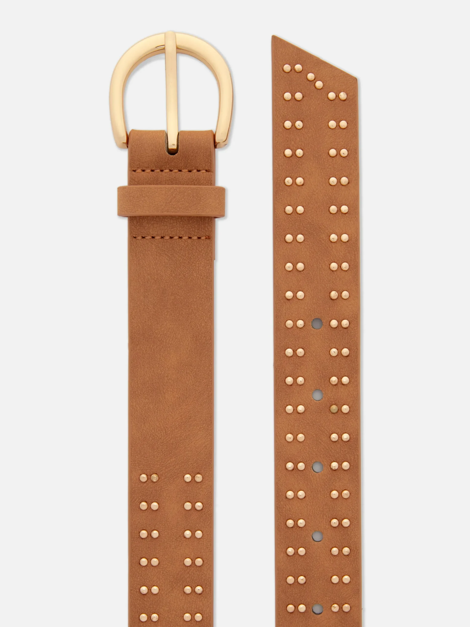 Ceintures|Primark Ceinture à Boucle Cloutée Fauve