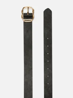 Ceintures|Primark Ceinture En Simili Cuir à Boucle Torsadée Noir