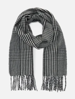 Chapeaux, Gants Et Écharpes|Primark Écharpe à Carreaux Et à Franges Gris
