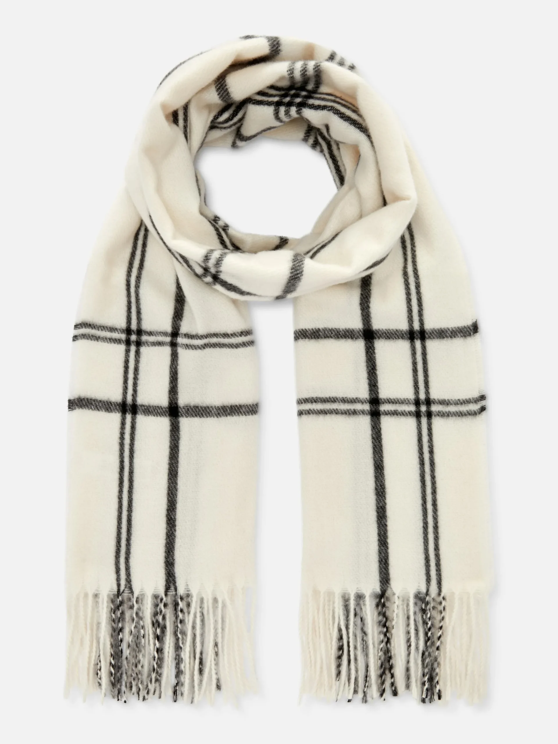 Chapeaux, Gants Et Écharpes|Primark Écharpe à Franges Noir/Blanc
