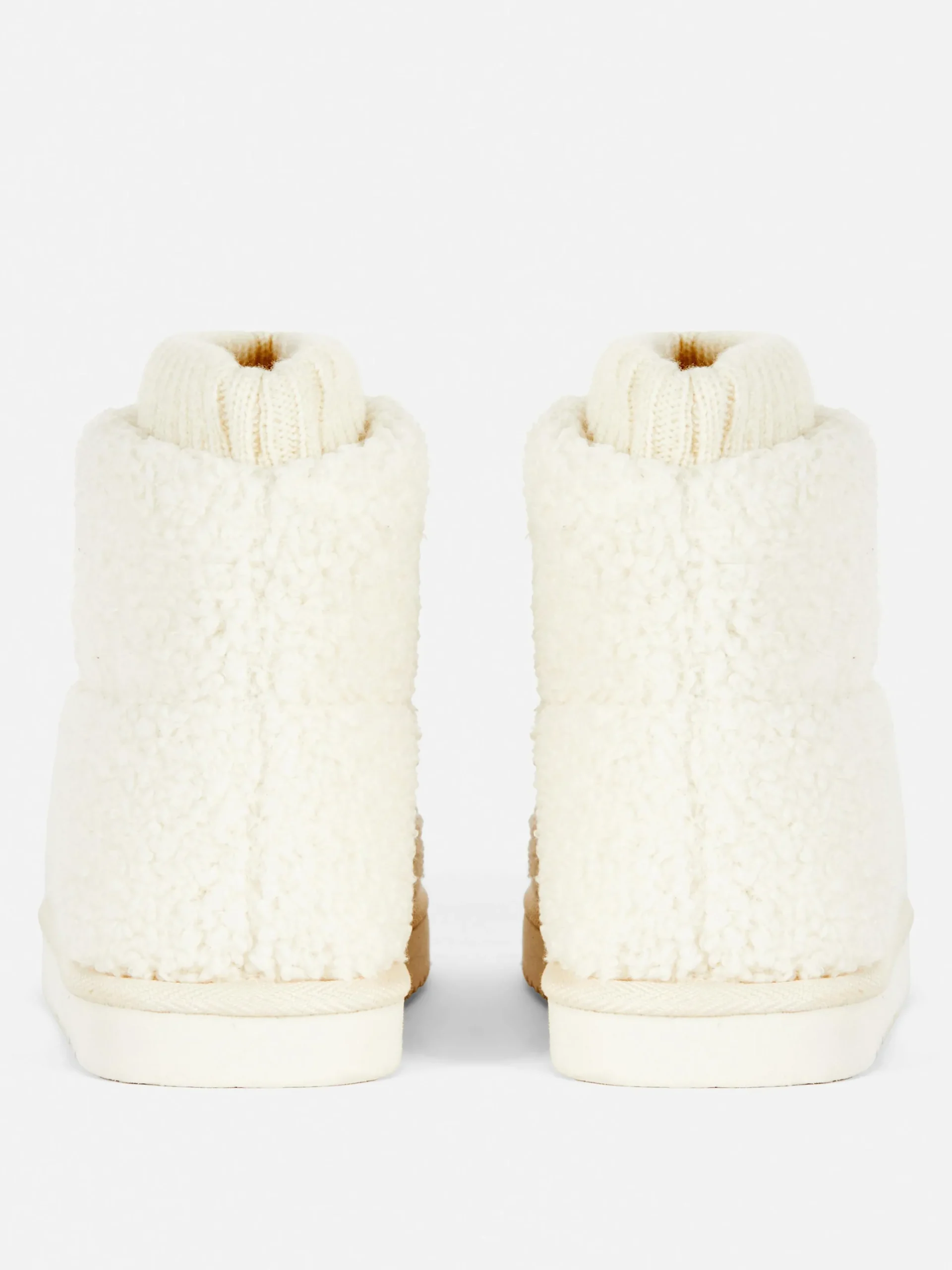 Chaussons|Primark Chaussons Bottines Effet Mouton Retourné Blanc