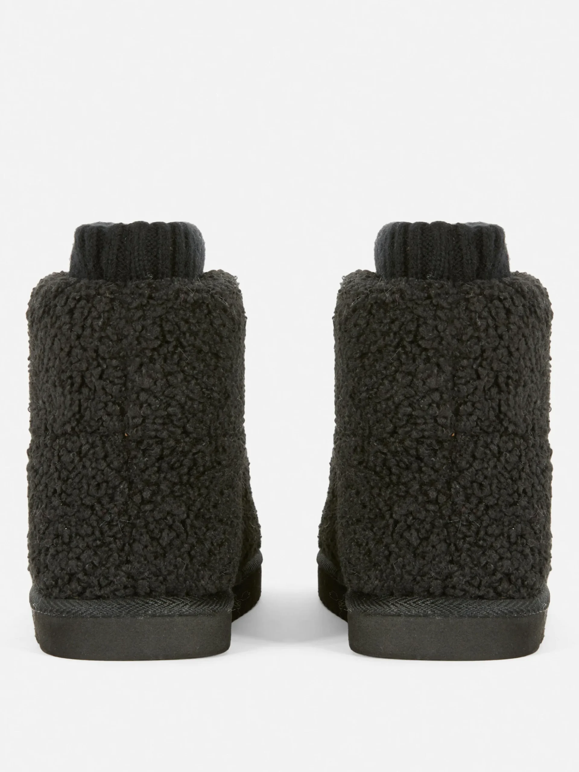 Chaussons|Primark Chaussons Bottines Effet Mouton Retourné Noir