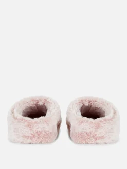 Chaussons|Primark Chaussons En Fausse Fourrure Rose