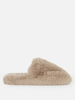 Chaussons|Primark Chaussons En Fausse Fourrure Marron