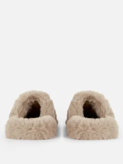 Chaussons|Primark Chaussons En Fausse Fourrure Marron