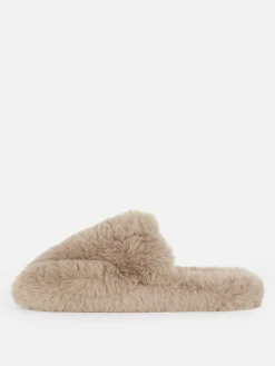 Chaussons|Primark Chaussons En Fausse Fourrure Marron